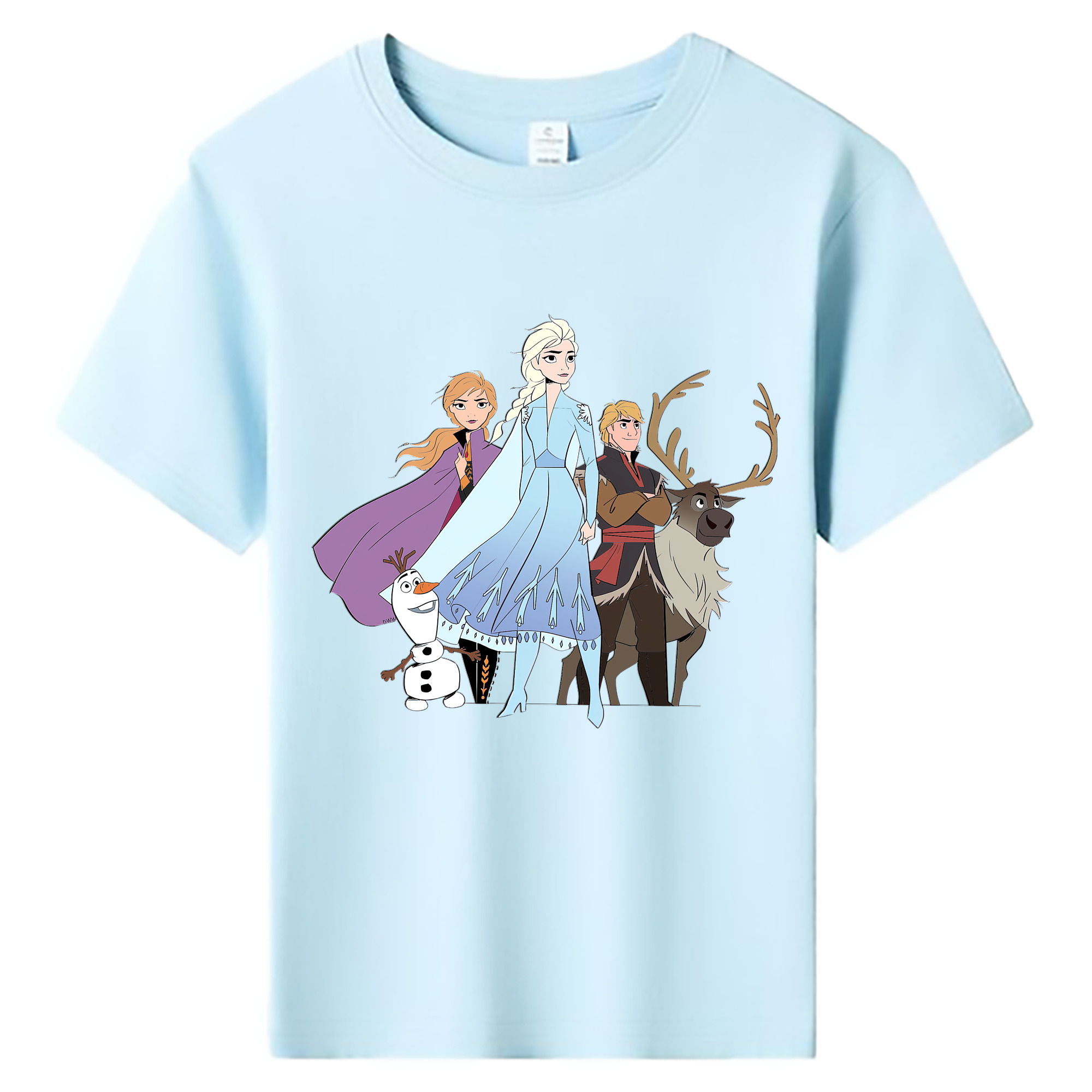 （画像用） アナと雪の女王 アンナ エルサ Frozen Anna Elsa 綿100％キッズTシャツ（フロントプリント）
